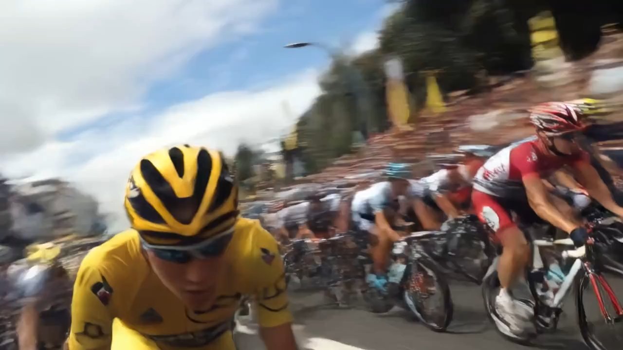 Hyper-real AI-generated cycling race in full motion